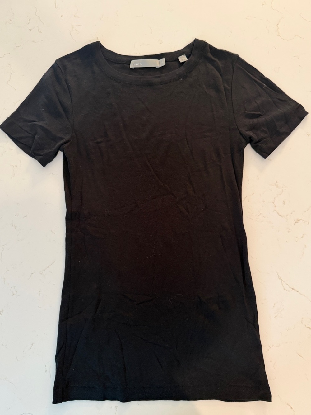 Vince Black Short Sleeve Crewneck Tee